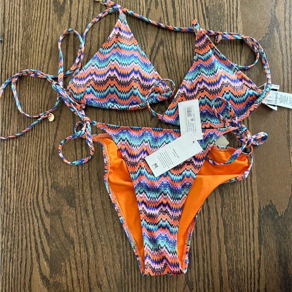 MILLY Bikini Set Women’s Size small | Designer Two Piece Swimsuit Multicolor nwt - Picture 6 of 7